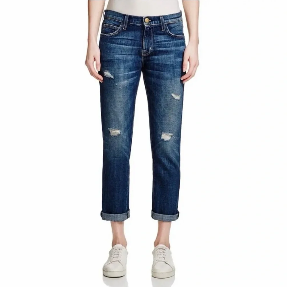 Current/Elliot Distressed Boyfriend Jeans